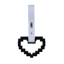 Load image into Gallery viewer, Brand New Minecraft Heart Black Handle JDM TSURIKAWA Ring Subway Train Bus Handle Strap Charm Drift