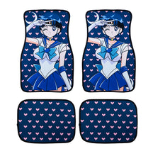 Load image into Gallery viewer, Brand New 4PCS UNIVERSAL ANIME SAILOR MERCURY Racing Fabric Car Floor Mats Interior Carpets