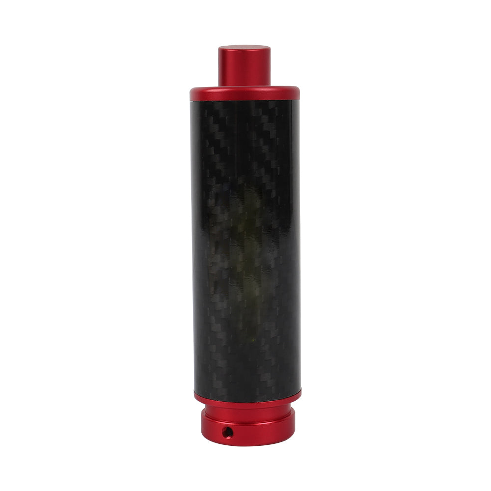 BRAND NEW UNIVERSAL 1PCS JDM Real Carbon Fiber Car Aluminum Red Handle Hand Brake Sleeve Protector Fitment Cover