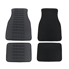 Load image into Gallery viewer, Brand New 4PCS UNIVERSAL BRIDE BLACK Racing Fabric Car Floor Mats Interior Carpets