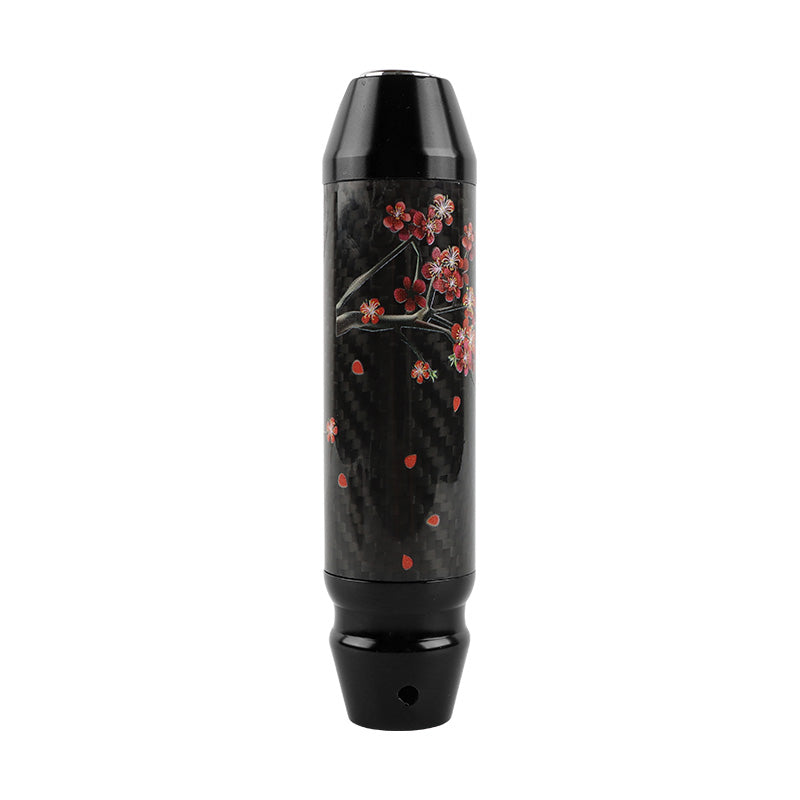 Brand New Sakura Flowers Universal Real Carbon Fiber Black Aluminum Automatic Transmission Racing Gear Shift Knob