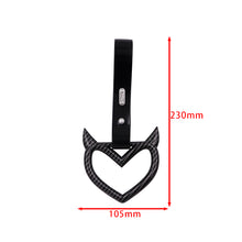 Load image into Gallery viewer, Brand New Devil Demon Heart Carbon Fiber JDM TSURIKAWA Ring Subway Train Bus Handle Strap Charm Drift