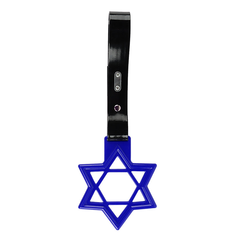 Brand New Hexagram Shaped Blue JDM TSURIKAWA Subway Bus Black Handle Strap Charm Drift