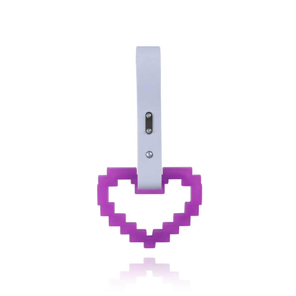 Brand New Minecraft Heart Purple (Glows in the Dark) JDM TSURIKAWA Ring Subway Train Bus White Handle Strap Charm Drift