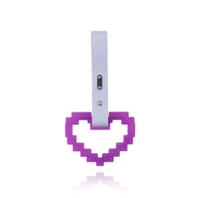 Load image into Gallery viewer, Brand New Minecraft Heart Purple (Glows in the Dark) JDM TSURIKAWA Ring Subway Train Bus White Handle Strap Charm Drift