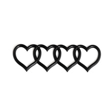 Load image into Gallery viewer, Brand New Audi Sport Car Trunk Lid Love Heart Rings Badge Logo Emblem Decoration Glossy Black