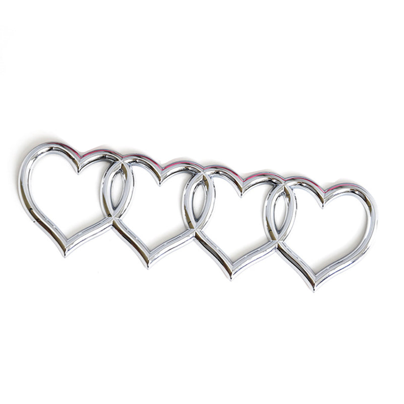 Brand New Audi Sport Car Trunk Lid Love Heart Rings Badge Logo Emblem Decoration Chrome