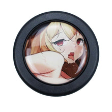 Load image into Gallery viewer, Brand New Universal Anime Hentai Car Horn Button Black Steering Wheel Center Cap