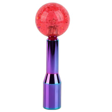 Load image into Gallery viewer, BRAND NEW UNIVERSAL V2 CRYSTAL BUBBLE RED ROUND BALL SHIFT KNOB MANUAL CAR RACING GEAR M8 M10 M12 &amp; Neo Chrome Shifter Extender Extension