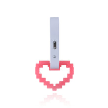 Load image into Gallery viewer, Brand New Minecraft Heart Pink (Glows in the Dark) JDM TSURIKAWA Ring Subway Train Bus White Handle Strap Charm Drift