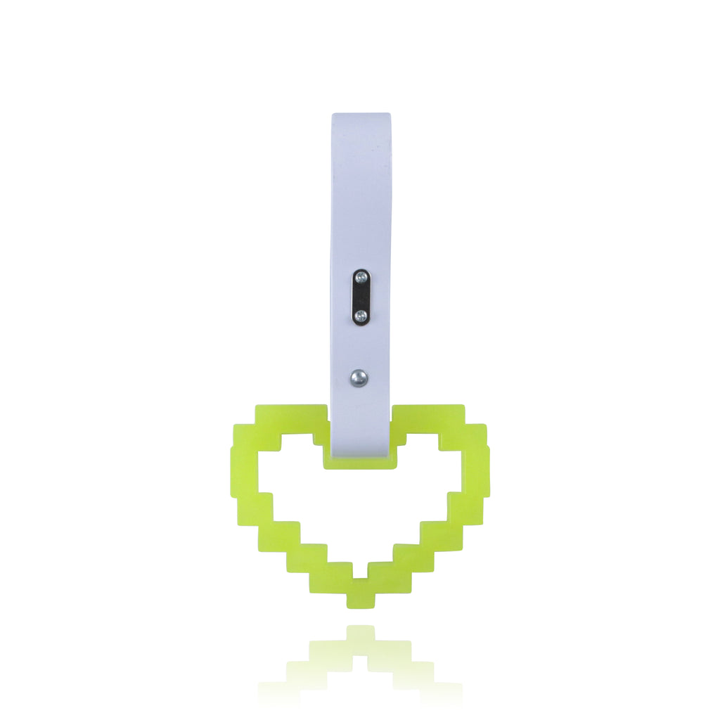 Brand New Minecraft Heart Yellow (Glows in the Dark) JDM TSURIKAWA Ring Subway Train Bus White Handle Strap Charm Drift