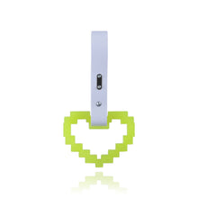 Load image into Gallery viewer, Brand New Minecraft Heart Yellow (Glows in the Dark) JDM TSURIKAWA Ring Subway Train Bus White Handle Strap Charm Drift