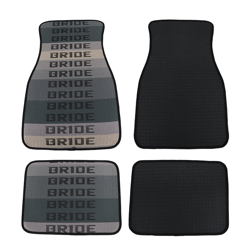 Brand New 4PCS UNIVERSAL BRIDE Racing Fabric Car Floor Mats Interior Carpets