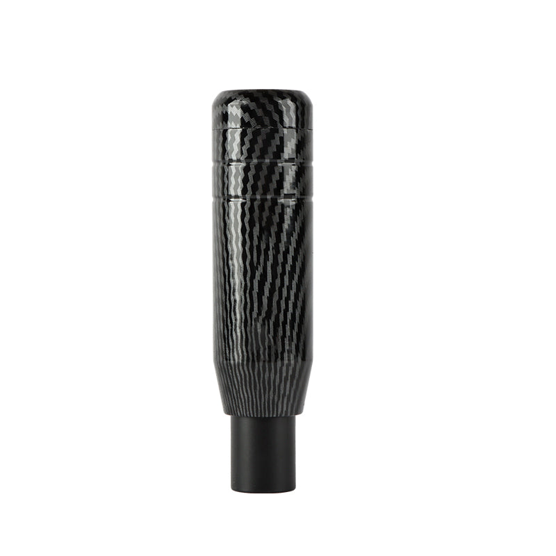 Brand New Universal JDM 13CM Aluminum Carbon Fiber Style Automatic Gear Stick Shift Knob Lever Shifter