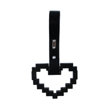 Load image into Gallery viewer, Brand New Minecraft Heart Black Handle JDM TSURIKAWA Ring Subway Train Bus Handle Strap Charm Drift