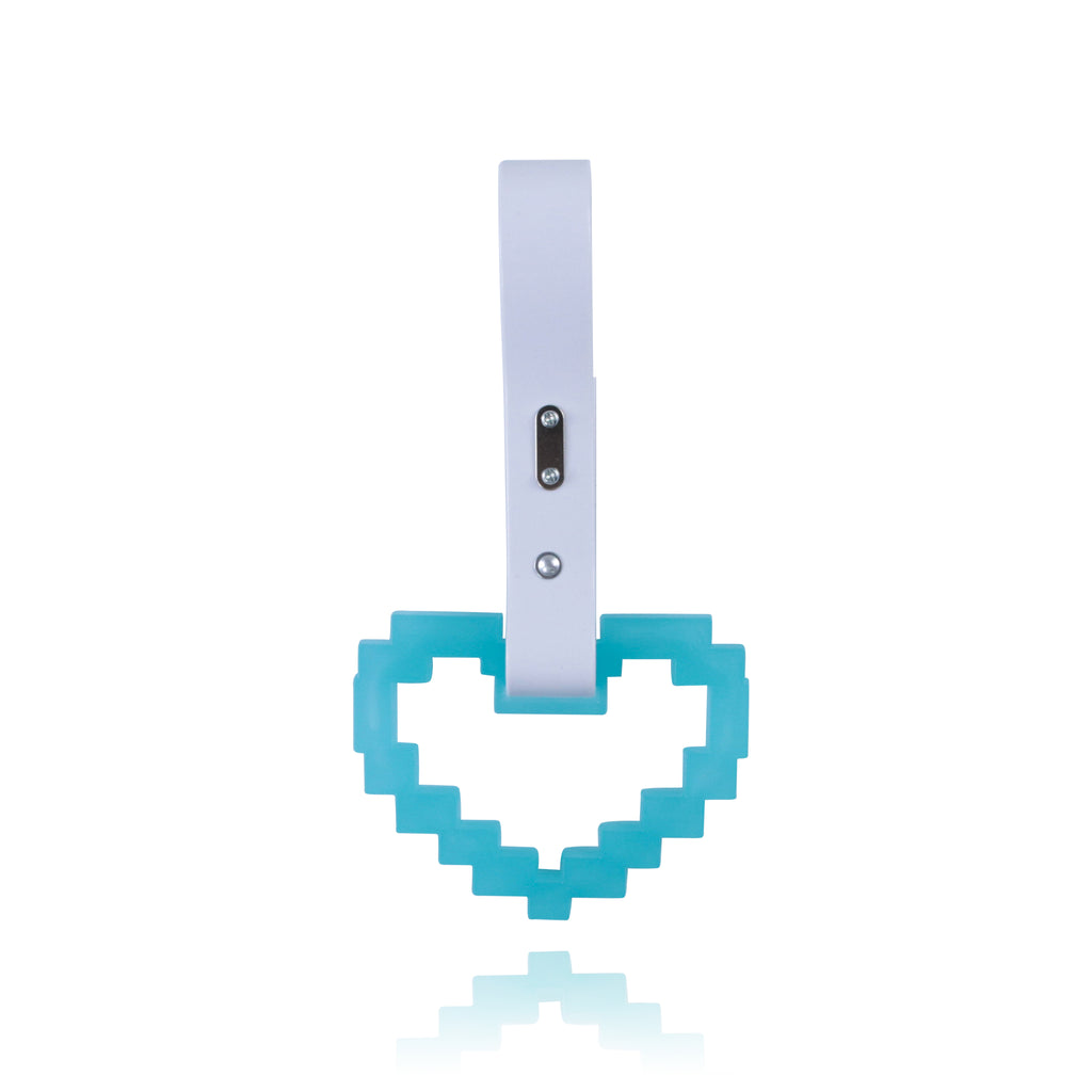 Brand New Minecraft Heart Teal (Glows in the Dark) JDM TSURIKAWA Ring Subway Train Bus White Handle Strap Charm Drift