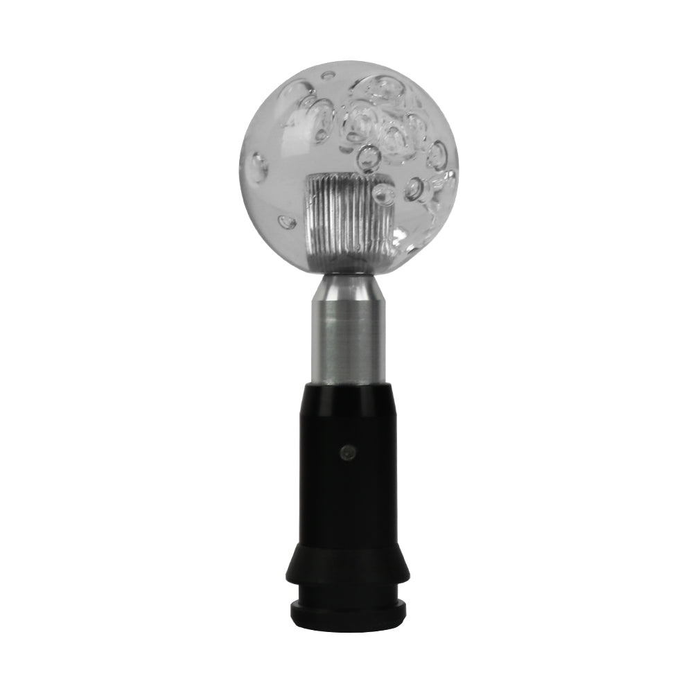 Brand New Universal Crystal Bubble Black Round Ball Automatic Transmission Shift Knob W/ Adapter