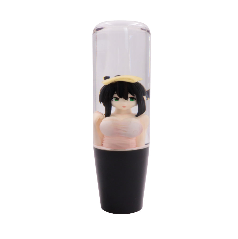 Brand New Universal Anime Girl Character Crystal Clear Stick Car Manual Gear Shift Knob Shifter Lever Cover