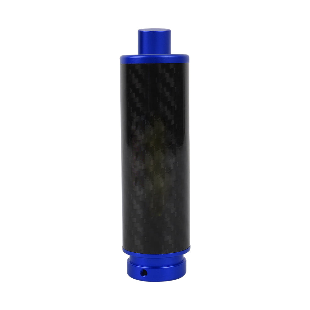 BRAND NEW UNIVERSAL 1PCS JDM Real Carbon Fiber Car Aluminum Blue Handle Hand Brake Sleeve Protector Fitment Cover