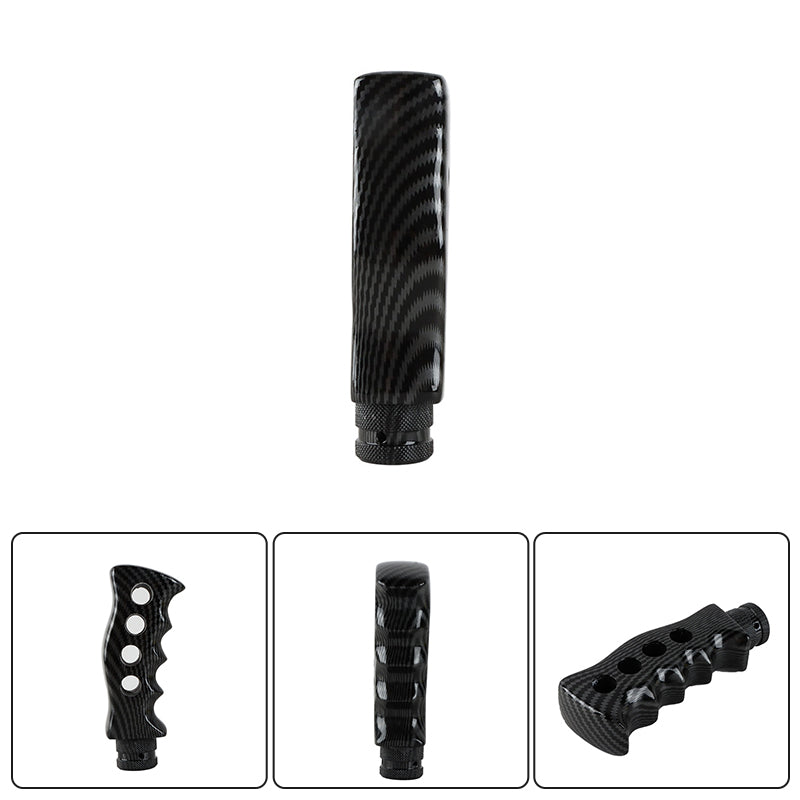 Brand New Universal Carbon Fiber Look Slotted Pistol Grip Handle Manual Gear Shift Knob Shifter M8 M10 M12