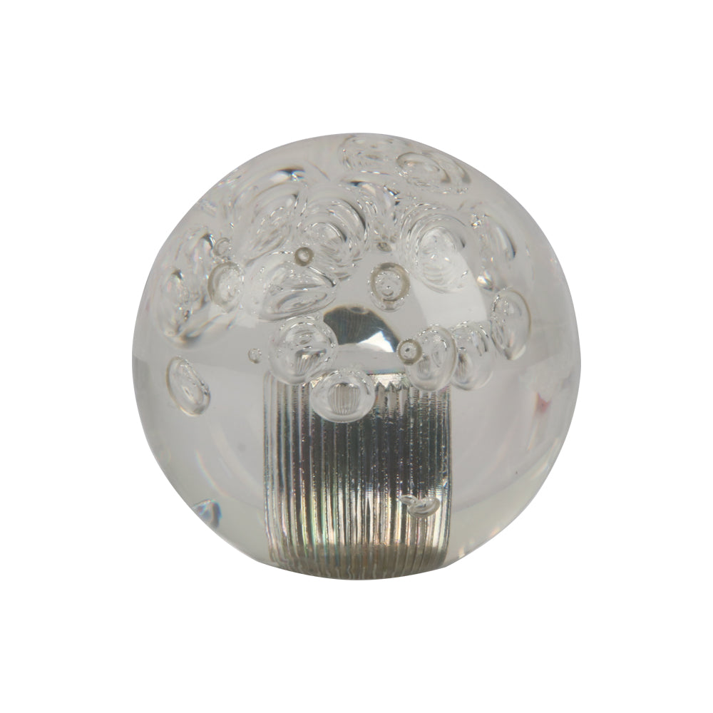 BRAND NEW UNIVERSAL V2 CRYSTAL BUBBLE CLEAR ROUND BALL SHIFT KNOB MANUAL CAR RACING GEAR UNIVERSAL