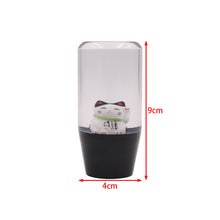 Load image into Gallery viewer, Brand New 1PCS Universal 9CM JDM Clear Fortune Cat Manual Car Black Base Racing Stick Shift Knob M8 M10 M12