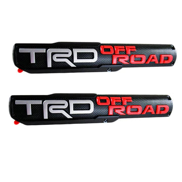 BRAND NEW 2PCS UNIVERSAL 3D TRD OFF ROAD Side Fender Front Door Badge Logo Nameplate Emblem