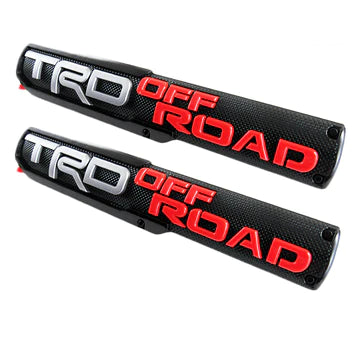 BRAND NEW 2PCS UNIVERSAL 3D TRD OFF ROAD Side Fender Front Door Badge Logo Nameplate Emblem