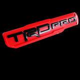 BRAND NEW 1PCS UNIVERSAL 3D TRD PRO Red Side Fender Front Door Badge Logo Nameplate Emblem