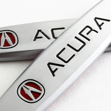 BRAND NEW UNIVERSAL 2PCS ACURA 3D METAL EMBLEM BADGE STICKER