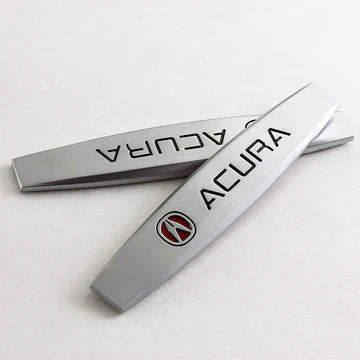 BRAND NEW UNIVERSAL 2PCS ACURA 3D METAL EMBLEM BADGE STICKER