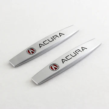 BRAND NEW UNIVERSAL 2PCS ACURA 3D METAL EMBLEM BADGE STICKER