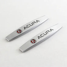 Load image into Gallery viewer, BRAND NEW UNIVERSAL 2PCS ACURA 3D METAL EMBLEM BADGE STICKER