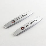 BRAND NEW UNIVERSAL 2PCS ACURA 3D METAL EMBLEM BADGE STICKER