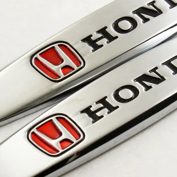 BRAND NEW UNIVERSAL 2PCS HONDA 3D METAL EMBLEM BADGE STICKER