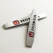 Load image into Gallery viewer, BRAND NEW UNIVERSAL 2PCS HONDA 3D METAL EMBLEM BADGE STICKER