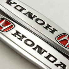 Load image into Gallery viewer, BRAND NEW UNIVERSAL 2PCS HONDA 3D METAL EMBLEM BADGE STICKER