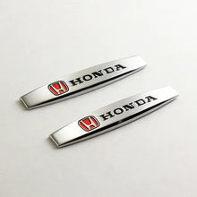 Load image into Gallery viewer, BRAND NEW UNIVERSAL 2PCS HONDA 3D METAL EMBLEM BADGE STICKER