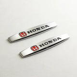 BRAND NEW UNIVERSAL 2PCS HONDA 3D METAL EMBLEM BADGE STICKER