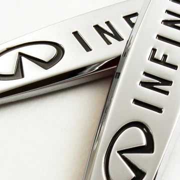 BRAND NEW UNIVERSAL 2PCS INFINITI 3D METAL EMBLEM BADGE STICKER