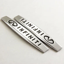 Load image into Gallery viewer, BRAND NEW UNIVERSAL 2PCS INFINITI 3D METAL EMBLEM BADGE STICKER