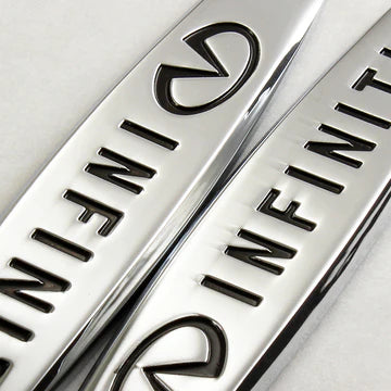 BRAND NEW UNIVERSAL 2PCS INFINITI 3D METAL EMBLEM BADGE STICKER