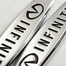 Load image into Gallery viewer, BRAND NEW UNIVERSAL 2PCS INFINITI 3D METAL EMBLEM BADGE STICKER