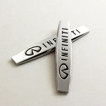 BRAND NEW UNIVERSAL 2PCS INFINITI 3D METAL EMBLEM BADGE STICKER