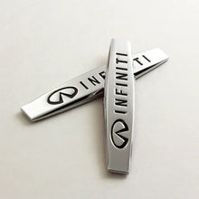 Load image into Gallery viewer, BRAND NEW UNIVERSAL 2PCS INFINITI 3D METAL EMBLEM BADGE STICKER