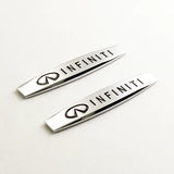 BRAND NEW UNIVERSAL 2PCS INFINITI 3D METAL EMBLEM BADGE STICKER