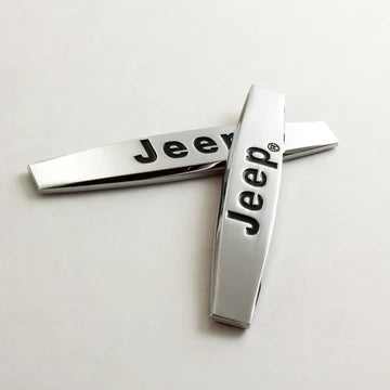 BRAND NEW UNIVERSAL 2PCS JEEP 3D METAL EMBLEM BADGE STICKER