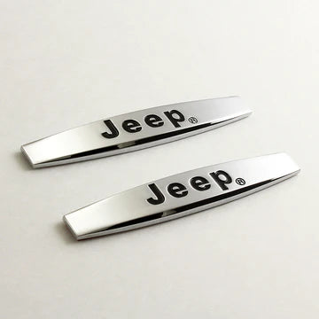 BRAND NEW UNIVERSAL 2PCS JEEP 3D METAL EMBLEM BADGE STICKER