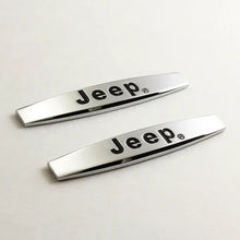 Load image into Gallery viewer, BRAND NEW UNIVERSAL 2PCS JEEP 3D METAL EMBLEM BADGE STICKER