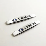 BRAND NEW UNIVERSAL 2PCS LEXUS 3D METAL EMBLEM BADGE STICKER